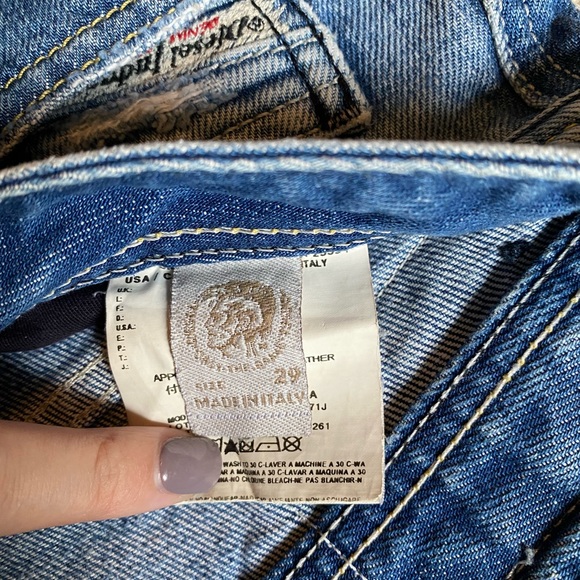Diesel Women’s Denim “Floy” Size W29 L32 Straight Leg Jeans Distressed EUC - Picture 15 of 16